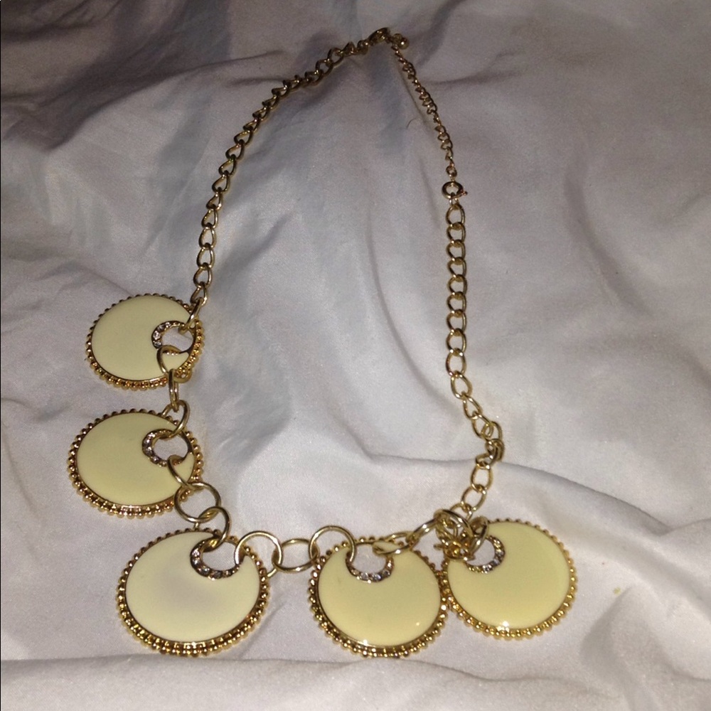 Gold & White Necklace